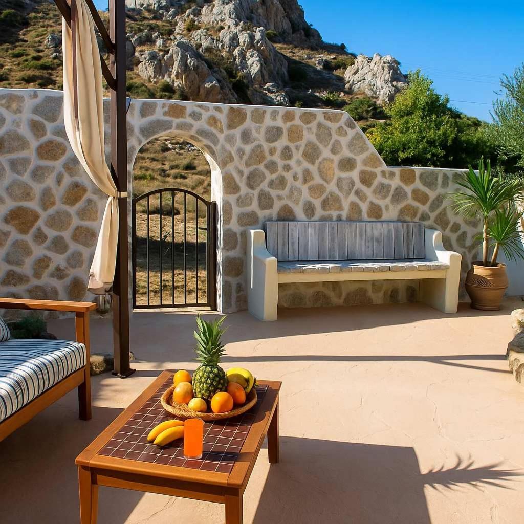 Atlantic Cave Haven-Seaside, Fully Equipped Apartment Kolymbia Bagian luar foto
